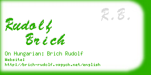 rudolf brich business card